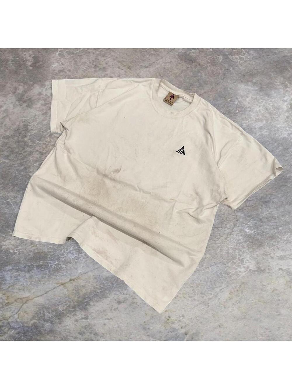 Nike ACG Men's White and Cream Tshirt
